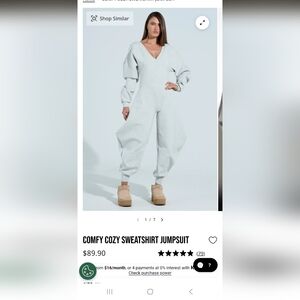 AKIRA Light Gray Jumpsuit